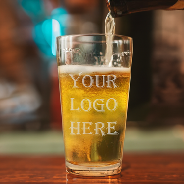 Personalized 22oz Beer Glasses Customized Company Logo – Bulk Orders